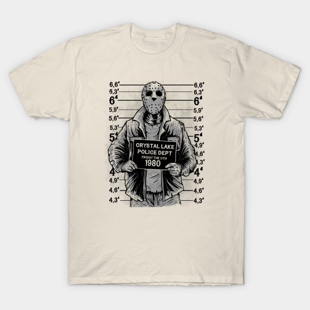 Jason Mug Shot T-Shirt by Dark Planet Tees